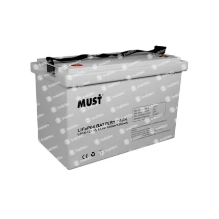 Batería de Litio LIFEPO4 100Ah 12V MUST