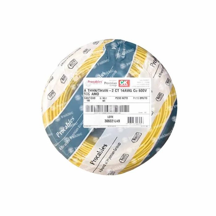 Alambre 14 AWG Cu Amarillo