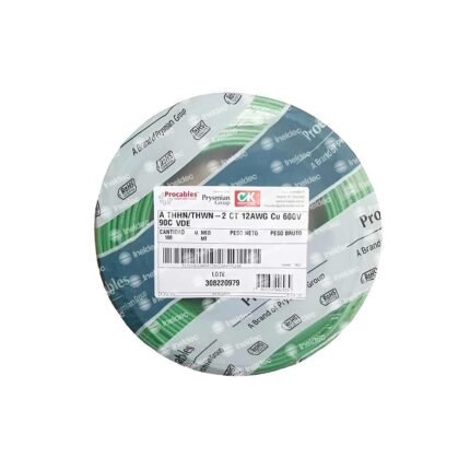 Alambre N° 12 AWG Verde Cu Procables