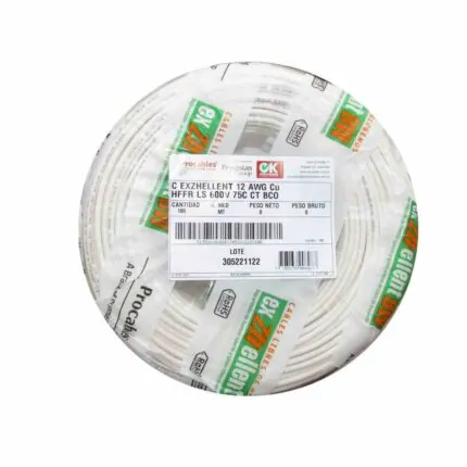 Cable 12 AWG Blanco Sintox HF FR