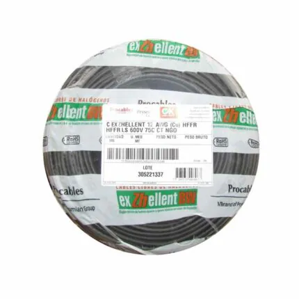 Cable 12 AWG Negro LSHFFR Procables