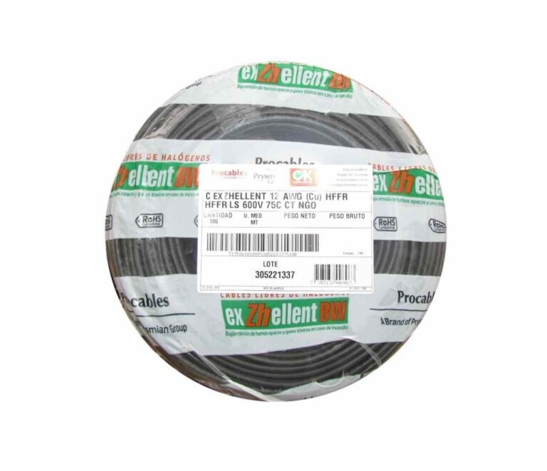 Cable 12 AWG Negro LSHFFR Procables