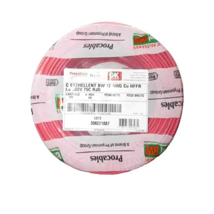 Cable 12 AWG LS HZ Libre Halogenos Rojo