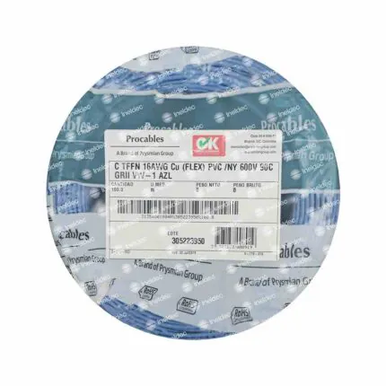 Cable Vehícular TFFN 16 AWG Azul